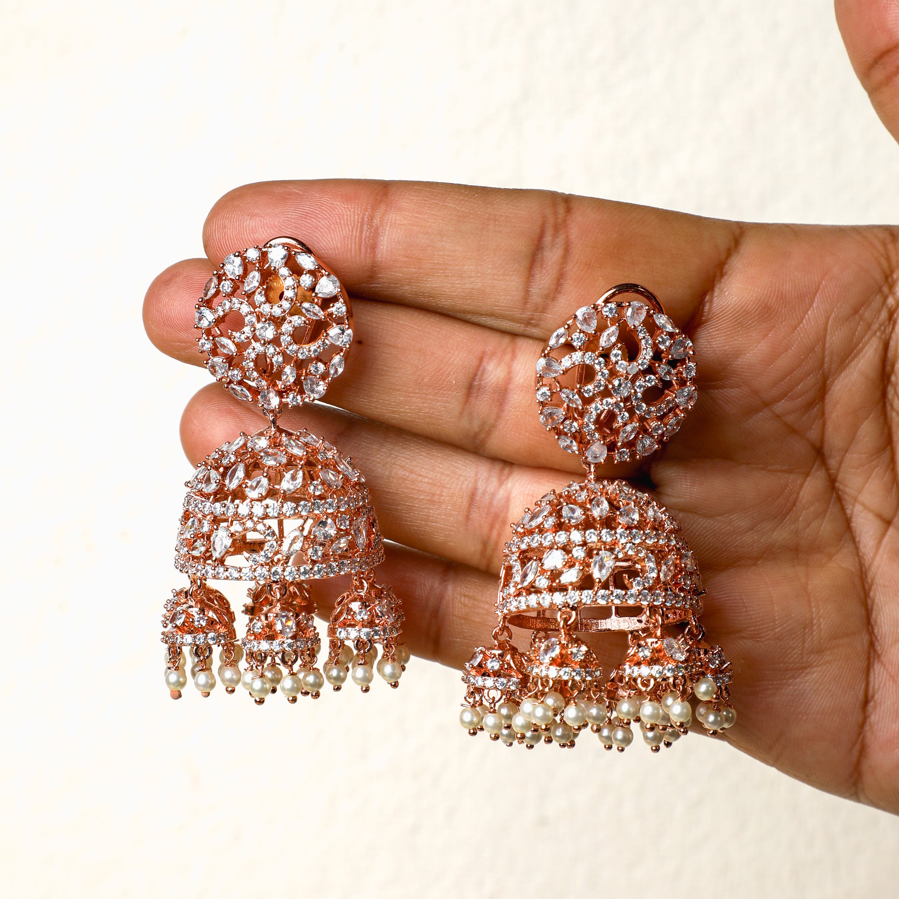 Timeless Diamond Jhumka Tika Duo